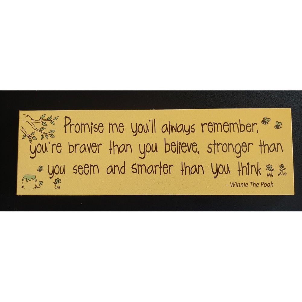 2009 Winnie The Pooh Sign Promise Me You'll Always Remember Christmas Gift Child